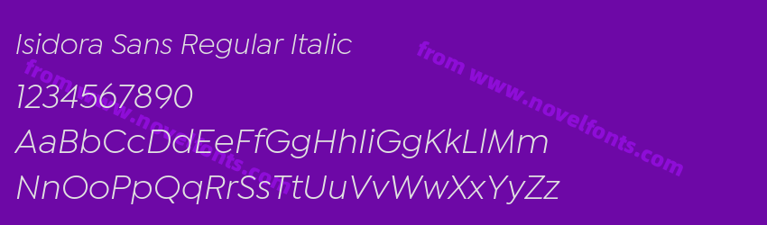Isidora Sans Regular ItalicPreview Isidora Sans Regular ItalicPreview