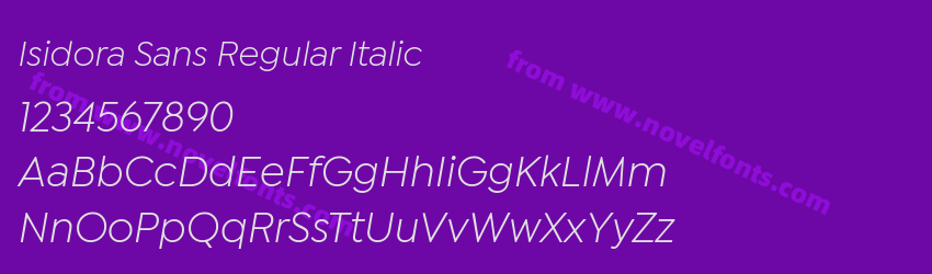 Isidora Sans Regular ItalicPreview Isidora Sans Regular ItalicPreview