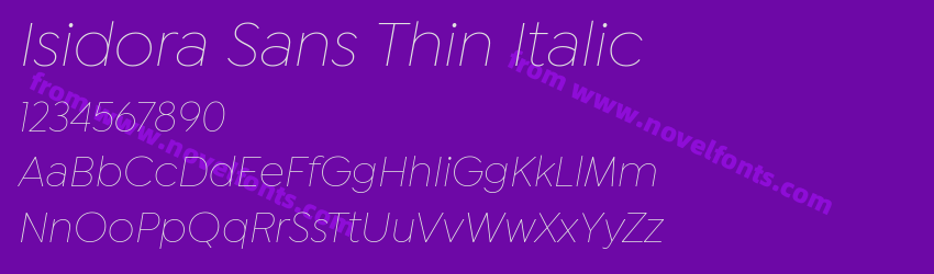 Isidora Sans Thin ItalicPreview Isidora Sans Thin ItalicPreview