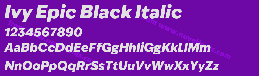 Ivy Epic Black ItalicPreview Ivy Epic Black ItalicPreview