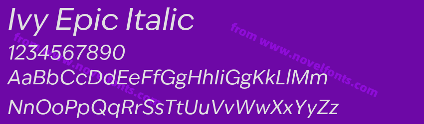 Ivy Epic ItalicPreview Ivy Epic ItalicPreview