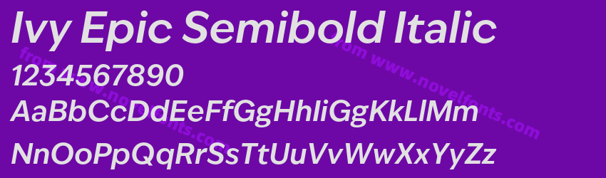 Ivy Epic Semibold ItalicPreview Ivy Epic Semibold ItalicPreview