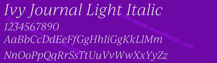 Ivy Journal Light ItalicPreview Ivy Journal Light ItalicPreview