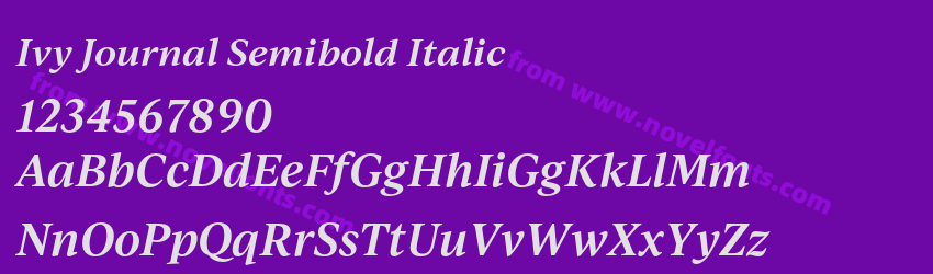Ivy Journal Semibold ItalicPreview Ivy Journal Semibold ItalicPreview