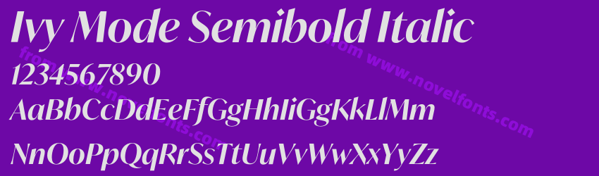Ivy Mode Semibold ItalicPreview Ivy Mode Semibold ItalicPreview