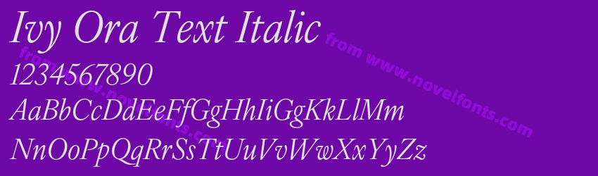 Ivy Ora Text ItalicPreview Ivy Ora Text ItalicPreview