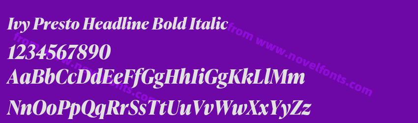 Ivy Presto Headline Bold ItalicPreview Ivy Presto Headline Bold ItalicPreview
