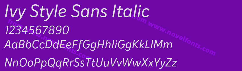 Ivy Style Sans ItalicPreview Ivy Style Sans ItalicPreview
