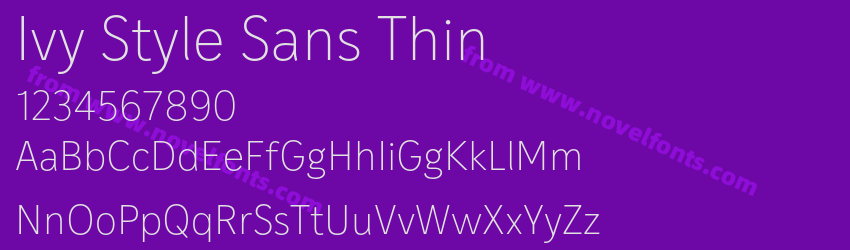 Ivy Style Sans ThinPreview Ivy Style Sans ThinPreview