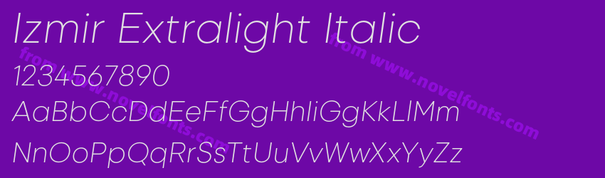 Izmir Extralight ItalicPreview Izmir Extralight ItalicPreview