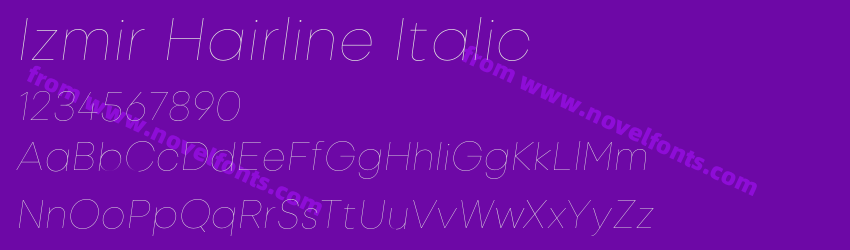 Izmir Hairline ItalicPreview Izmir Hairline ItalicPreview