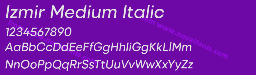 Izmir Medium ItalicPreview Izmir Medium ItalicPreview