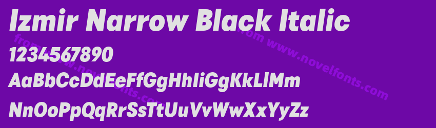Izmir Narrow Black ItalicPreview Izmir Narrow Black ItalicPreview