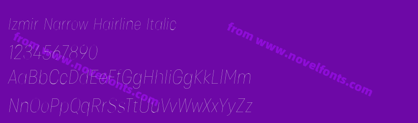 Izmir Narrow Hairline ItalicPreview Izmir Narrow Hairline ItalicPreview