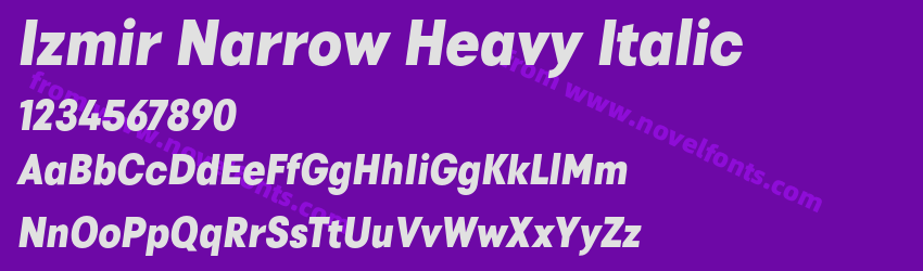 Izmir Narrow Heavy ItalicPreview Izmir Narrow Heavy ItalicPreview
