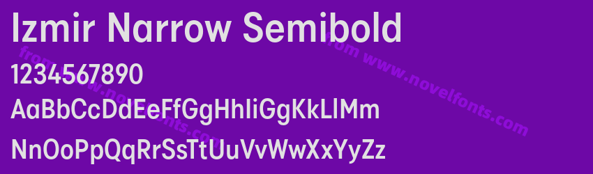 Izmir Narrow SemiboldPreview Izmir Narrow SemiboldPreview