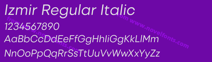 Izmir Regular ItalicPreview Izmir Regular ItalicPreview