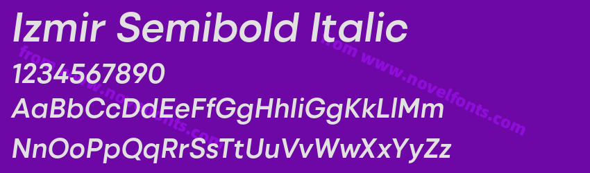 Izmir Semibold ItalicPreview Izmir Semibold ItalicPreview