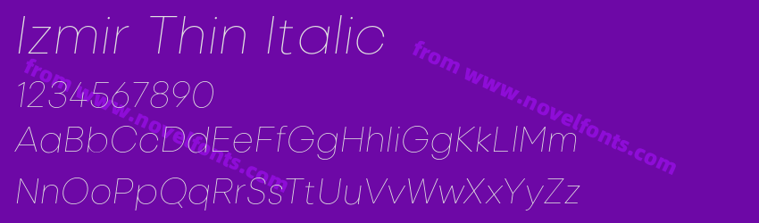 Izmir Thin ItalicPreview Izmir Thin ItalicPreview