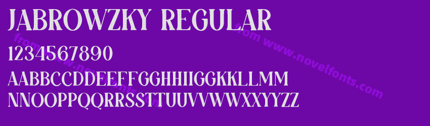 JABROWZKY RegularPreview JABROWZKY RegularPreview