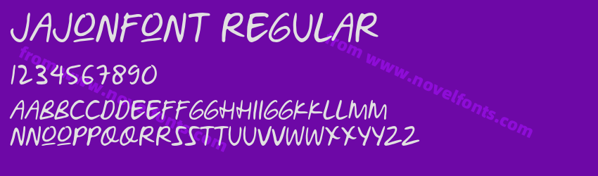 JAJONFONT RegularPreview JAJONFONT RegularPreview