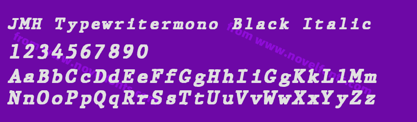 JMH Typewritermono Black ItalicPreview JMH Typewritermono Black ItalicPreview