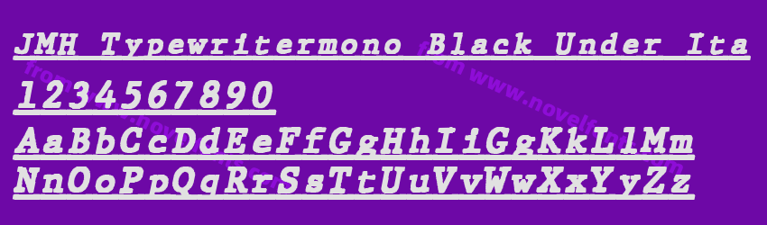 JMH Typewritermono Black Under ItaPreview JMH Typewritermono Black Under ItaPreview