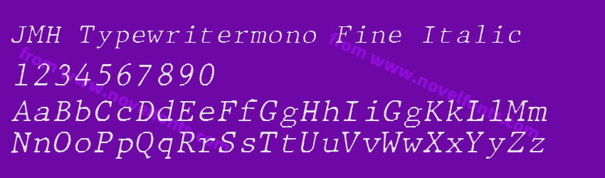JMH Typewritermono Fine ItalicPreview JMH Typewritermono Fine ItalicPreview