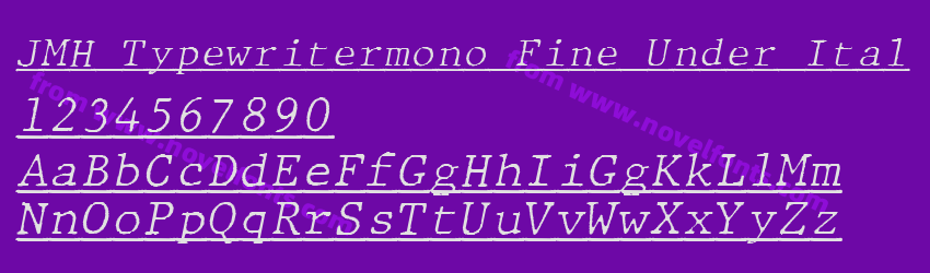 JMH Typewritermono Fine Under ItalPreview JMH Typewritermono Fine Under ItalPreview