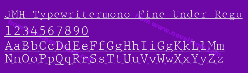 JMH Typewritermono Fine Under ReguPreview JMH Typewritermono Fine Under ReguPreview