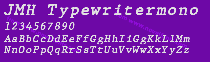 JMH Typewritermono ItalicPreview JMH Typewritermono ItalicPreview