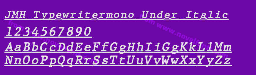 JMH Typewritermono Under ItalicPreview JMH Typewritermono Under ItalicPreview