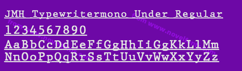 JMH Typewritermono Under RegularPreview JMH Typewritermono Under RegularPreview