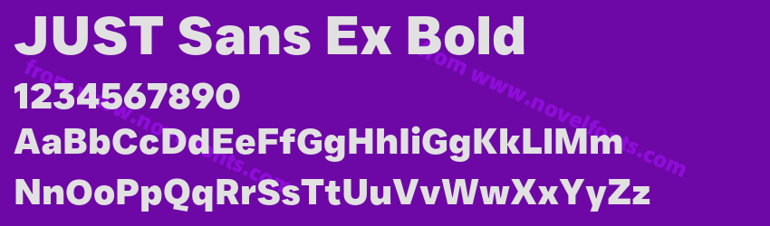 JUST Sans Ex BoldPreview JUST Sans Ex BoldPreview