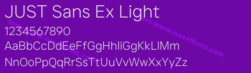 JUST Sans Ex LightPreview JUST Sans Ex LightPreview