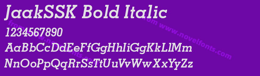 JaakSSK Bold ItalicPreview JaakSSK Bold ItalicPreview