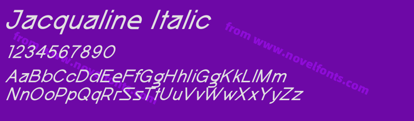 Jacqualine ItalicPreview Jacqualine ItalicPreview