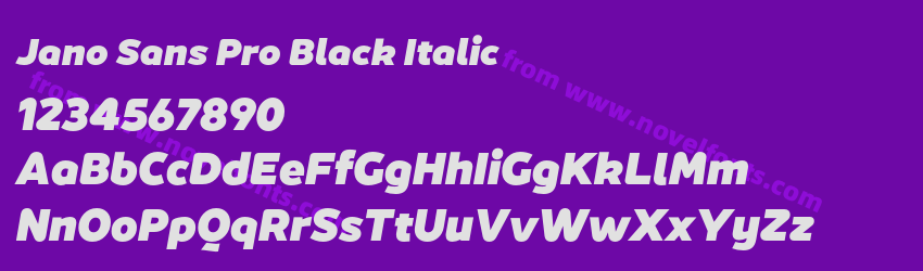 Jano Sans Pro Black ItalicPreview Jano Sans Pro Black ItalicPreview