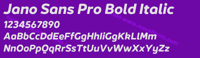 Jano Sans Pro Bold ItalicPreview Jano Sans Pro Bold ItalicPreview