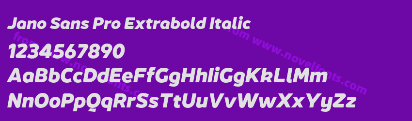 Jano Sans Pro Extrabold ItalicPreview Jano Sans Pro Extrabold ItalicPreview