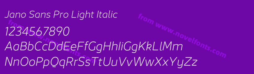 Jano Sans Pro Light ItalicPreview Jano Sans Pro Light ItalicPreview