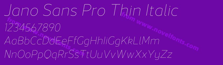 Jano Sans Pro Thin ItalicPreview Jano Sans Pro Thin ItalicPreview