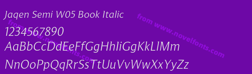 Jaqen Semi W05 Book ItalicPreview Jaqen Semi W05 Book ItalicPreview
