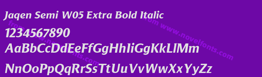 Jaqen Semi W05 Extra Bold ItalicPreview Jaqen Semi W05 Extra Bold ItalicPreview