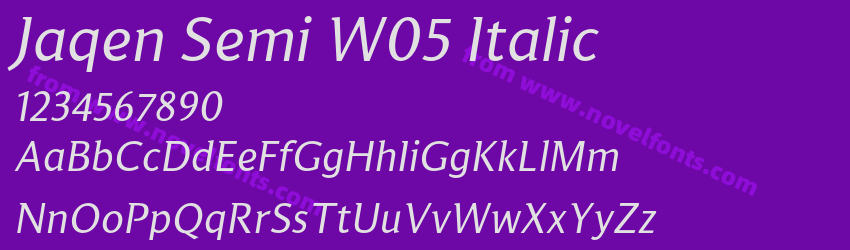 Jaqen Semi W05 ItalicPreview Jaqen Semi W05 ItalicPreview