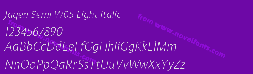 Jaqen Semi W05 Light ItalicPreview Jaqen Semi W05 Light ItalicPreview