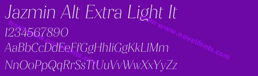 Jazmin Alt Extra Light ItPreview Jazmin Alt Extra Light ItPreview