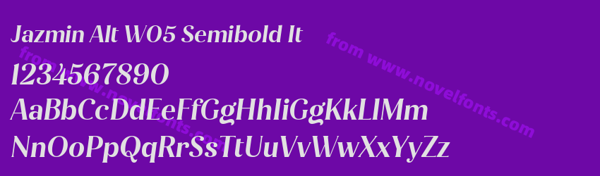 Jazmin Alt W05 Semibold ItPreview Jazmin Alt W05 Semibold ItPreview