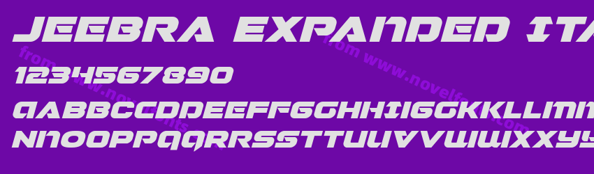 Jeebra Expanded ItalicPreview Jeebra Expanded ItalicPreview