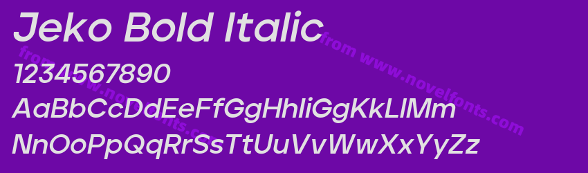 Jeko Bold ItalicPreview Jeko Bold ItalicPreview